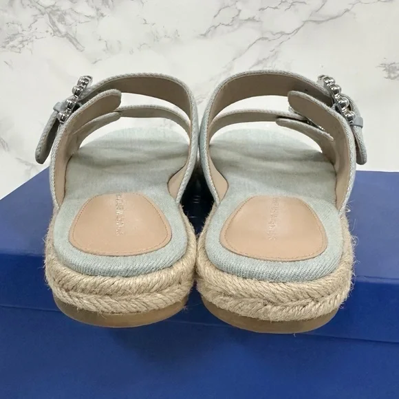 Stuart Weitzman Tomi Pearl Espadrille Slides - Picture 7 of 15